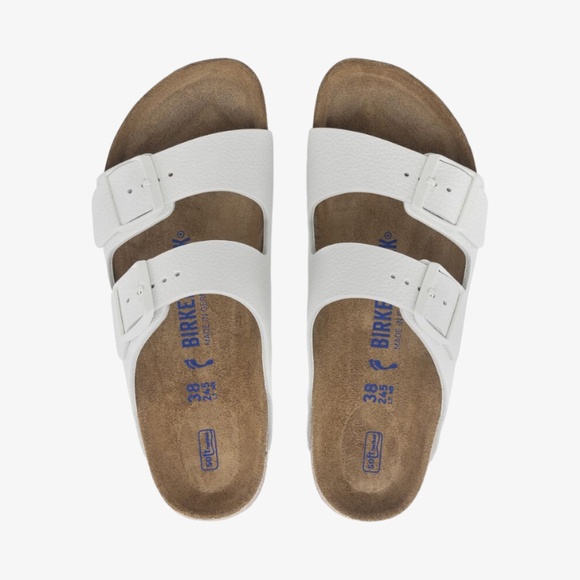 Birkenstock Arizona BS Soft Footbed Sandals, White Natural Leather. 1024945 main image 5